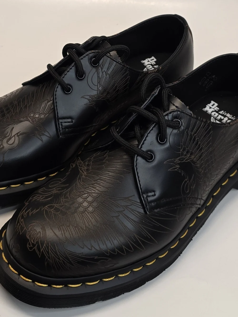 New  Dr. Martens 1461 Phoenix 3-Eye Oxford Shoes Smooth   Leather Men's Size 8